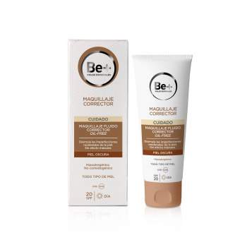 Be+ maquillaje corrector fluido piel oscura