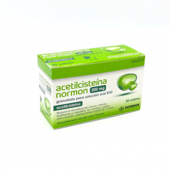 Acetilcisteina normon 200 mg 30 sobres granulado