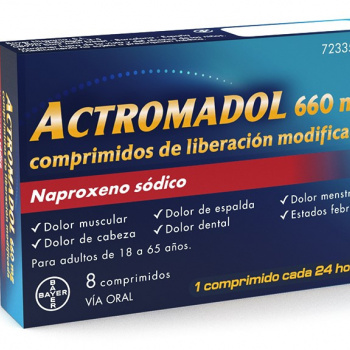 Actromadol 660 mg 8 comprimidos liberacion modificada