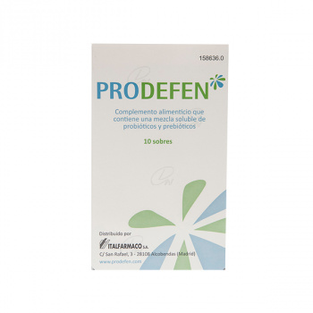 Prodefen 10 sobres cuidado flora intestinal niÑos y adultos