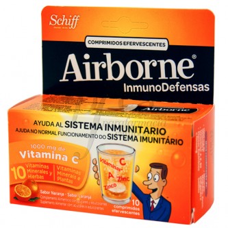 Airborne Inmunodefensas Naranja Efervescente, 10 comp. airbone naranja