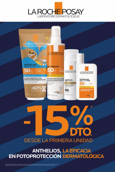 15% DESCUENTO EN SOLARES ANTHELIOS