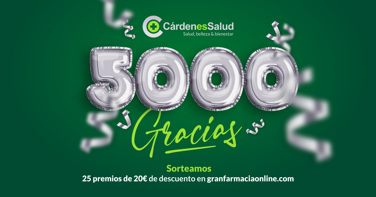 ¡5000 gracias! Sorteamos 25 premios de 20€ de descuento para canjear en nuestra tienda online