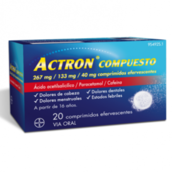 Actron compuesto 20 comprimidos efervescentes