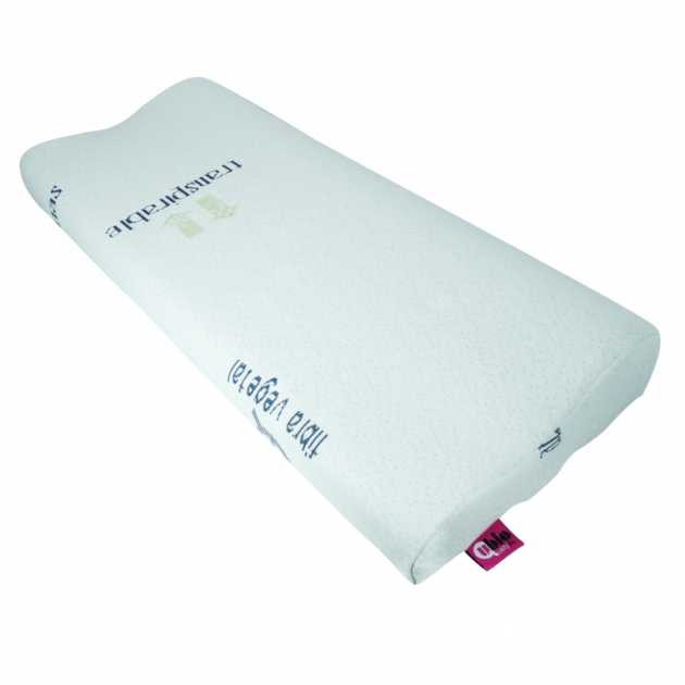 Almohada Viscoelástica Ergonómica Para El Cuello - Memory Foam, 60x40x12 Cm, Con Funda Fresca