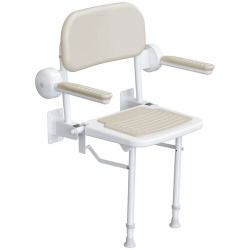 Asiento de ducha ajustable Lagon con respaldo 