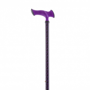 Bastón extensible ergonómico violeta puño suave 616