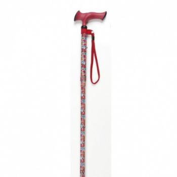 Bastón plegable aluminio estampado puño ergonómico 299