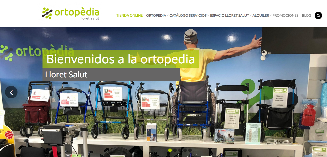 Nueva tienda online en: Ortopedia Lloret Salut