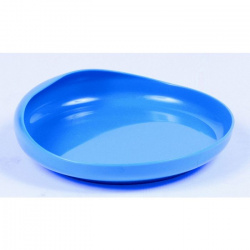 Plato con reborde azul