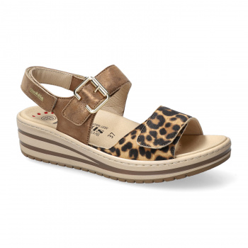 Sandalia Mujer Rory Mobils Marrón Leopardo