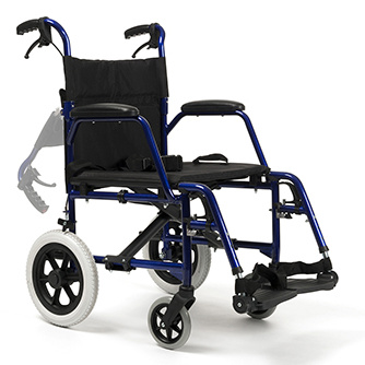 Silla ruedas transferencia Bobby 42cm rueda pequeña