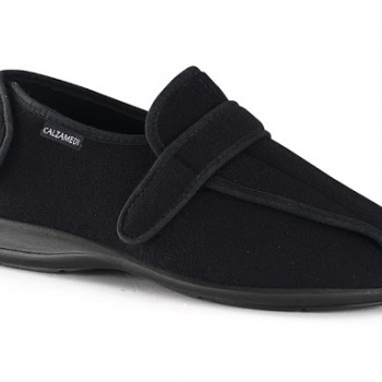 Zapatilla fieltro nº37 negro abierta