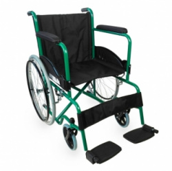 Silla ruedas manual acero plegable