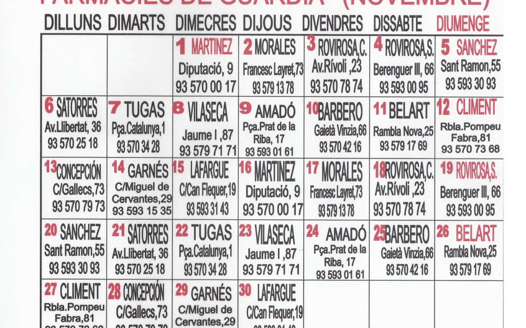 GUARDIES DE NOVEMBRE