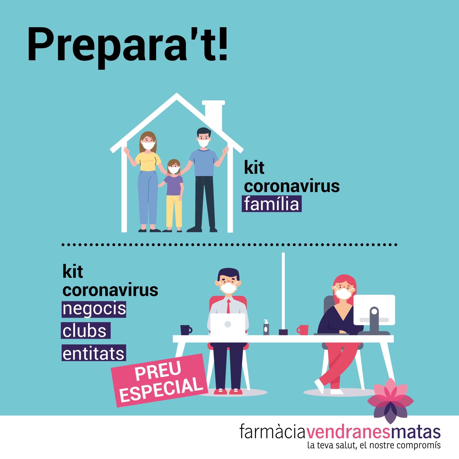KIT CORONAVIRUS NEGOCIS/ENTITATS/CLUB/ESCOLES
